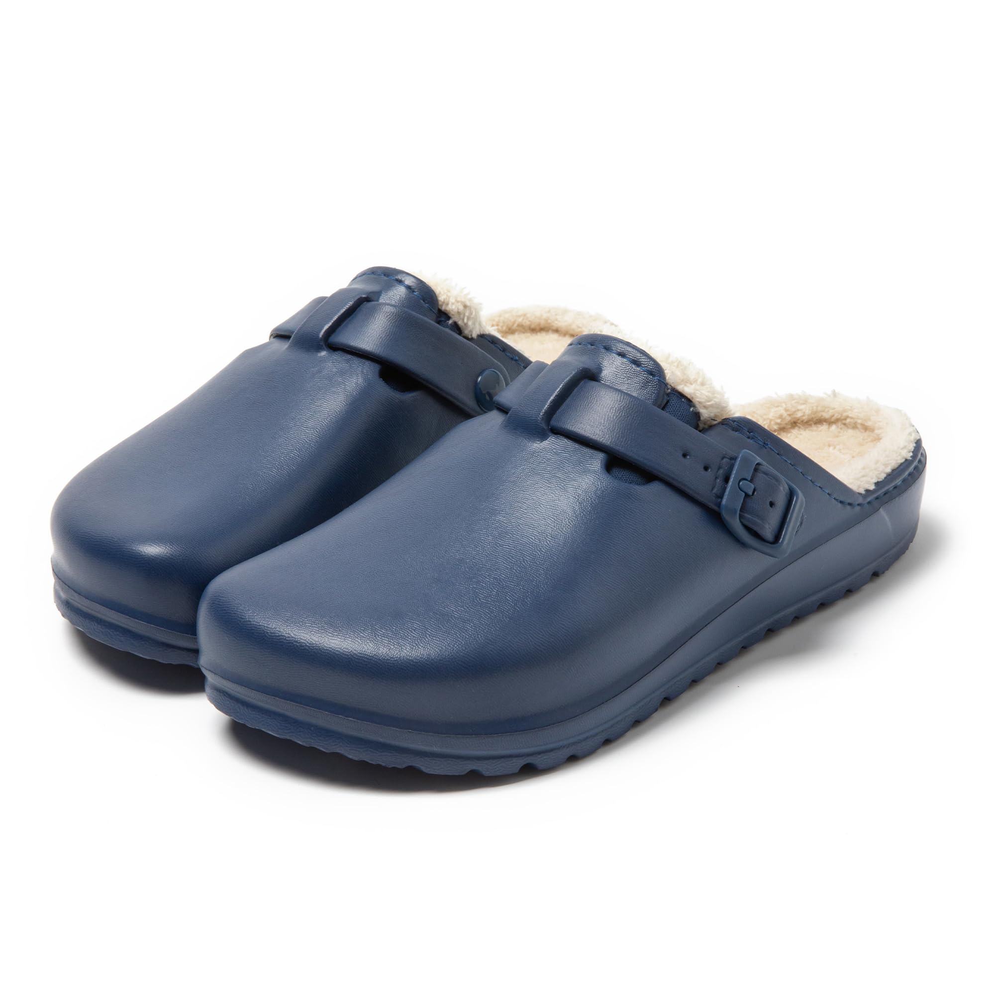 JOMIX Clogs Herren Pantoletten Winter Gefüttert Plüsch Gartenschuhe Warme Hausschuhe