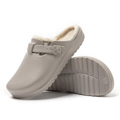 JOMIX Clogs Herren Pantoletten Winter Gefüttert Plüsch Gartenschuhe Warme Hausschuhe