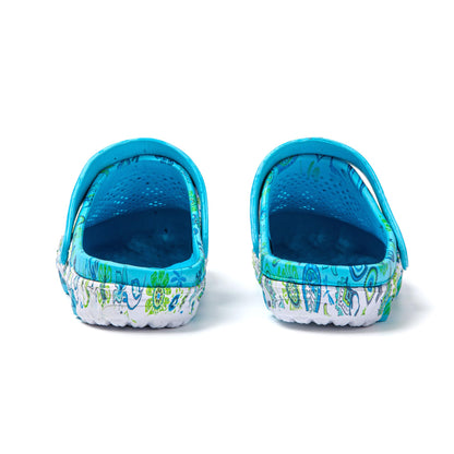 JOMIX Damen Clogs mit Fußbett Sommer Bunte Gartenschuhe Arbeitsclogs Anti - Rutsch Leicht Gummi Hausschuhe Pantoletten Wandern Meer Strand Pool