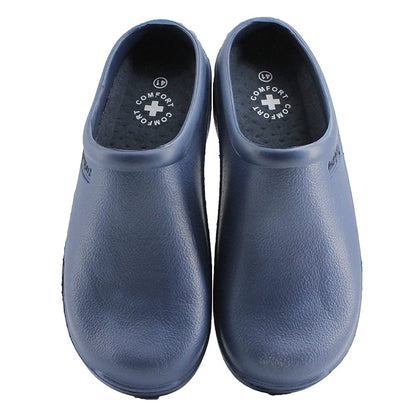 JOMIX Damen Clogs Pantoletten Gartenschuhe Leichte Medizinische Atmungsaktiv Arbeitsschuhe kochschuhe Rutschfest Gummi Gartenclogs ( Blau, 39 EU )
