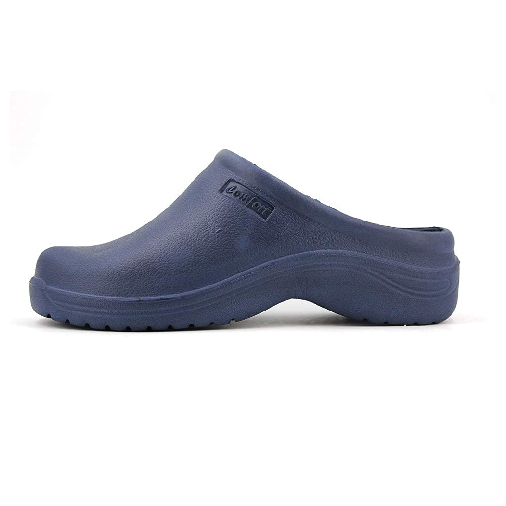 JOMIX Damen Clogs Pantoletten Gartenschuhe Leichte Medizinische Atmungsaktiv Arbeitsschuhe kochschuhe Rutschfest Gummi Gartenclogs ( Blau, 39 EU )