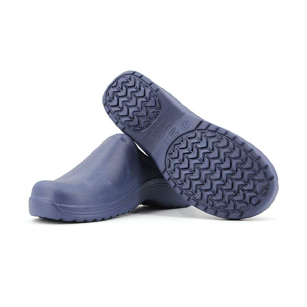 JOMIX Damen Clogs Pantoletten Gartenschuhe Leichte Medizinische Atmungsaktiv Arbeitsschuhe kochschuhe Rutschfest Gummi Gartenclogs ( Blau, 39 EU )