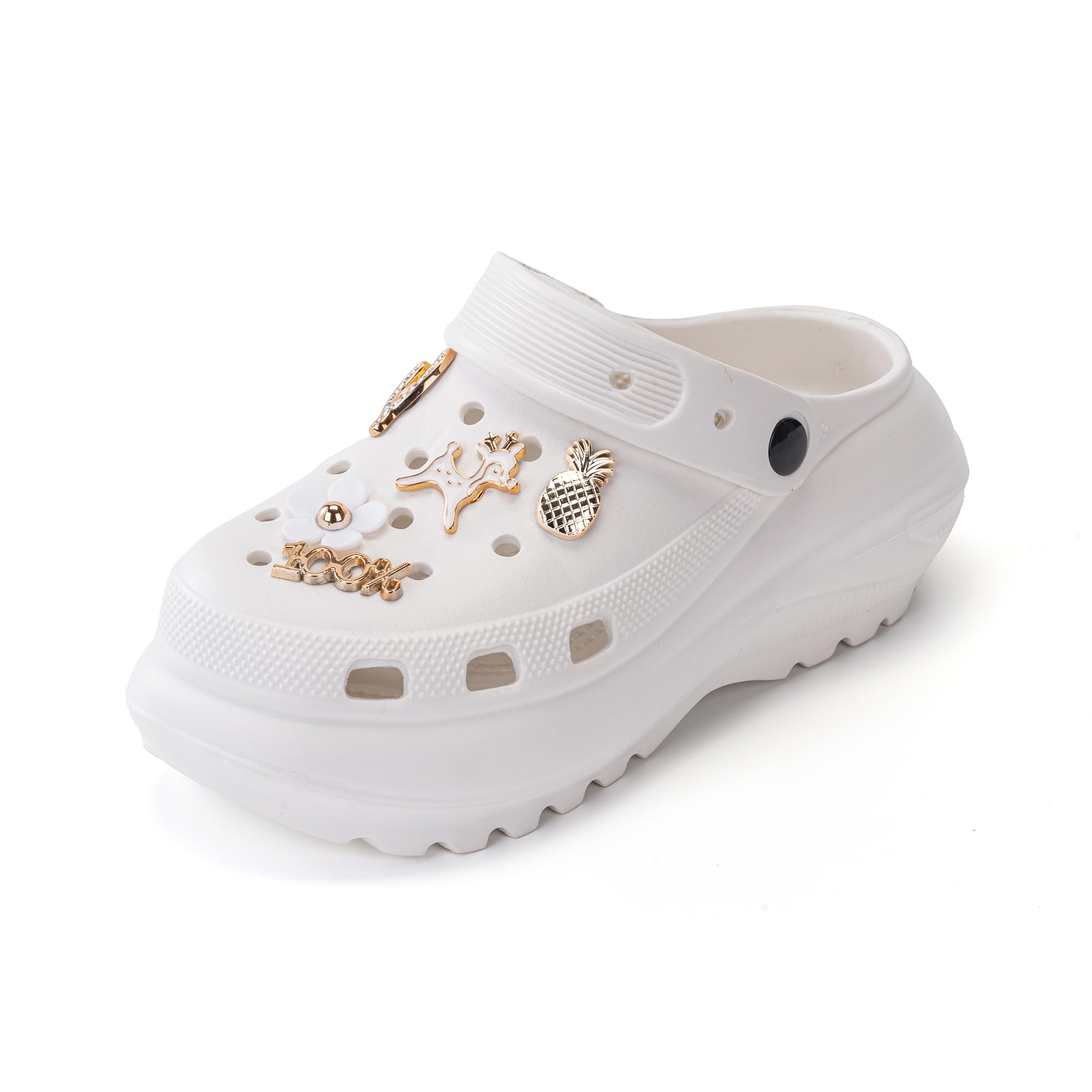 JOMIX Damen Clogs - Sommer Gartenclogs Gartenschuhe Leicht Gummischuhe Bequeme Garten Hausschuhe Badelatschen Strand Schuhe Sandalen