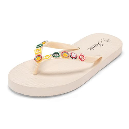 JOMIX Damen Flip Flops Sommer Zehentrenne Leichte Sandalen Bunte Badeschlappen Elegant Badelatschen Meer Pool Strand Badeschuhe