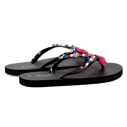 JOMIX Damen Flip Flops Sommer Zehentrenne Leichte Sandalen Bunte Badeschlappen Elegant Badelatschen Meer Pool Strand Badeschuhe