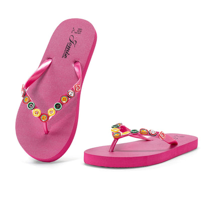 JOMIX Damen Flip Flops Sommer Zehentrenne Leichte Sandalen Bunte Badeschlappen Elegant Badelatschen Meer Pool Strand Badeschuhe