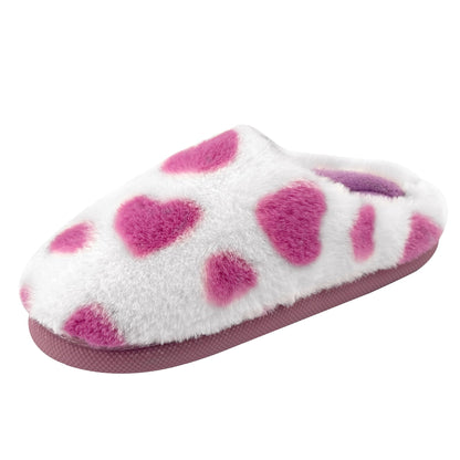 JOMIX Damen Hausschuhe Winter Leopard Pantoffeln Warme Plüsch Baumwolle Bequeme Slippers Rutschfeste Puschen