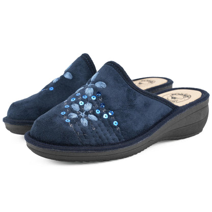 JOMIX Damen Hausschuhe Winter Warme Pantoffeln, Damen Plüsch Pantoffeln rutschfest Outdoor/Indoor Flache hüttenschuhe