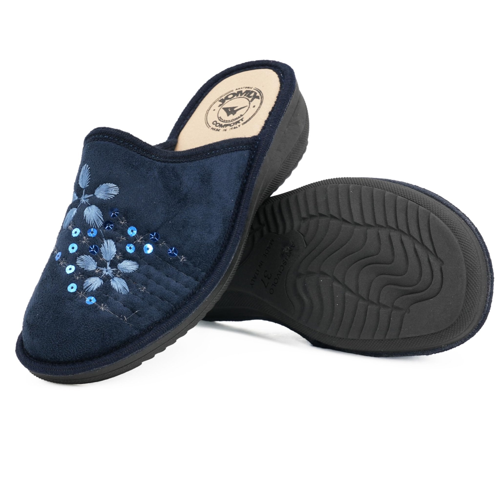 JOMIX Damen Hausschuhe Winter Warme Pantoffeln, Damen Plüsch Pantoffeln rutschfest Outdoor/Indoor Flache hüttenschuhe