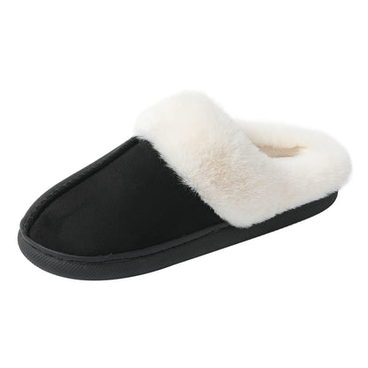 JOMIX Damen Hausschuhe Winter Weiche Flache Plüsch Flauschige Pantoffeln mit Gefüttert Warm Faux Pelz Slipper Gäste Rutschfeste Puschen