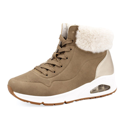 JOMIX Damen High Top Sneaker Winter Boots Warm Gefüttert Winterschuhe Freizeitschuhe mit Luftpolster