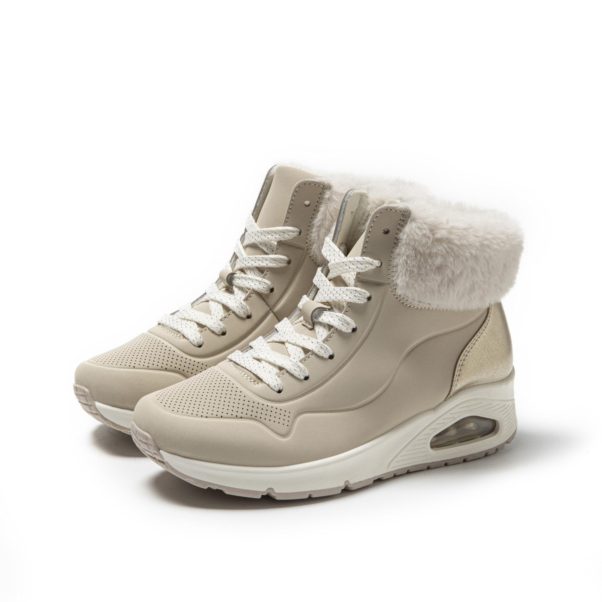 JOMIX Damen High Top Sneaker Winter Boots Warm Gefüttert Winterschuhe Freizeitschuhe mit Luftpolster