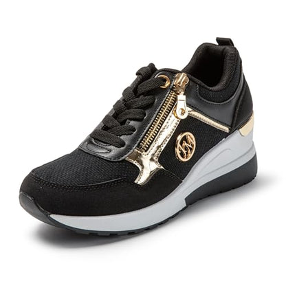 JOMIX Damen Laufschuhe Atmungsaktiv Sneaker Leichtes Sportschuhe Turnschuhe Elegant Plateau Frizeitschuhe