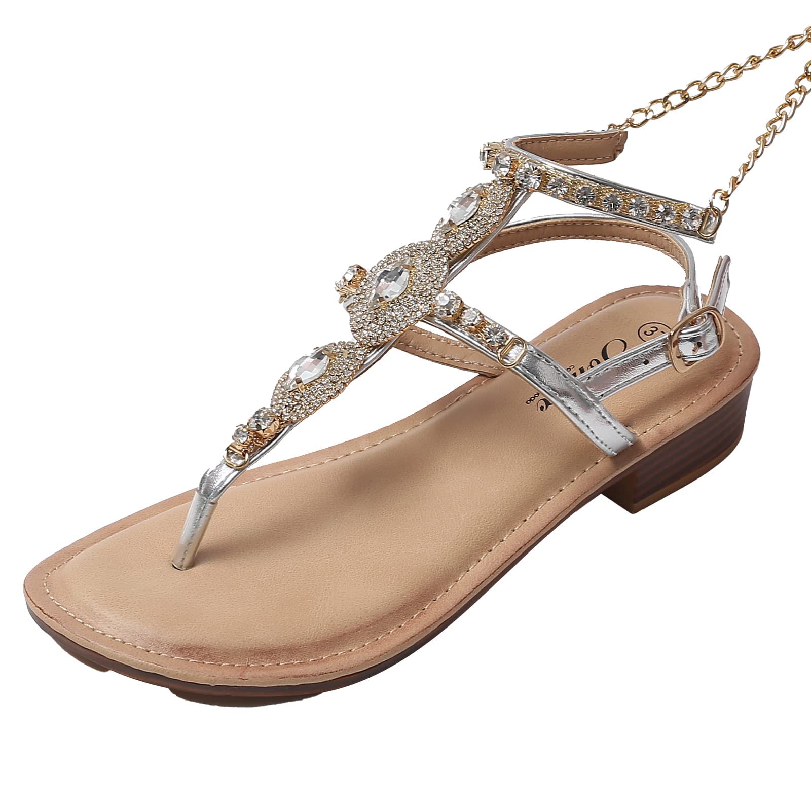 JOMIX Damen Pantoletten Blumen Clogs Sandalen Plateau Kork Strand Sommerschuhe