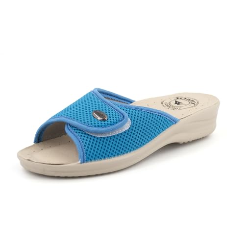 JOMIX Damen Pantoletten Klettverschluss Orthopädische Clogs Atmungsaktive Berufsschuhe Medizinische Sanitär - Clogs