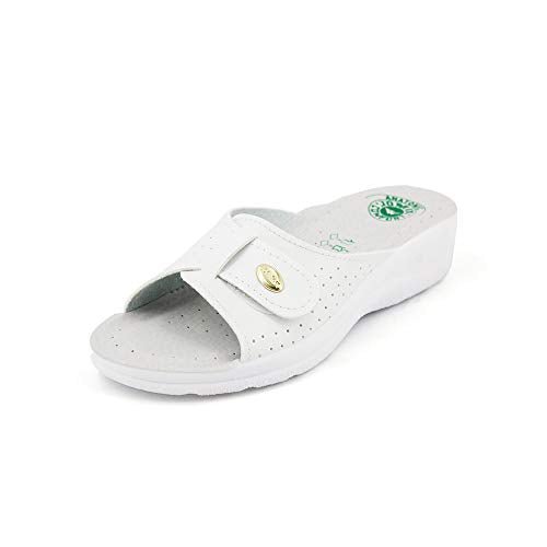 JOMIX Damen Pantoletten Sommer Orthopädische Sandalen Leichte Verstellbar Schnalle Clogs Weiche Anatomische Medizinische Gartenschuhe