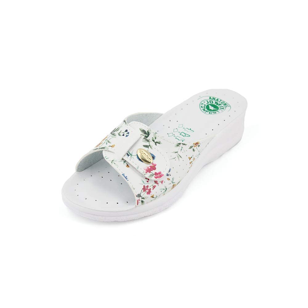 JOMIX Damen Pantoletten Sommer Orthopädische Sandalen Leichte Verstellbar Schnalle Clogs Weiche Anatomische Medizinische Gartenschuhe