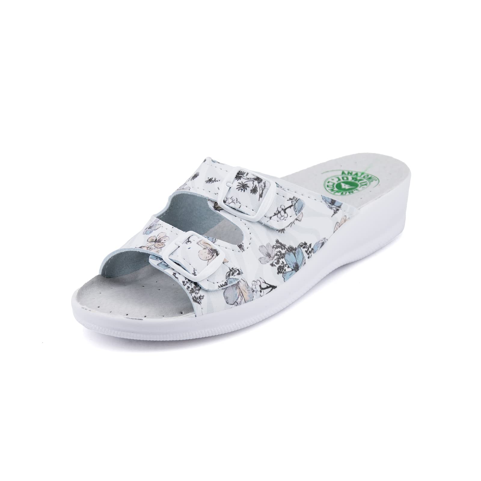 JOMIX Damen Pantoletten Sommer Orthopädische Sandalen Leichte Verstellbar Schnalle Clogs Weiche Anatomische Medizinische Gartenschuhe