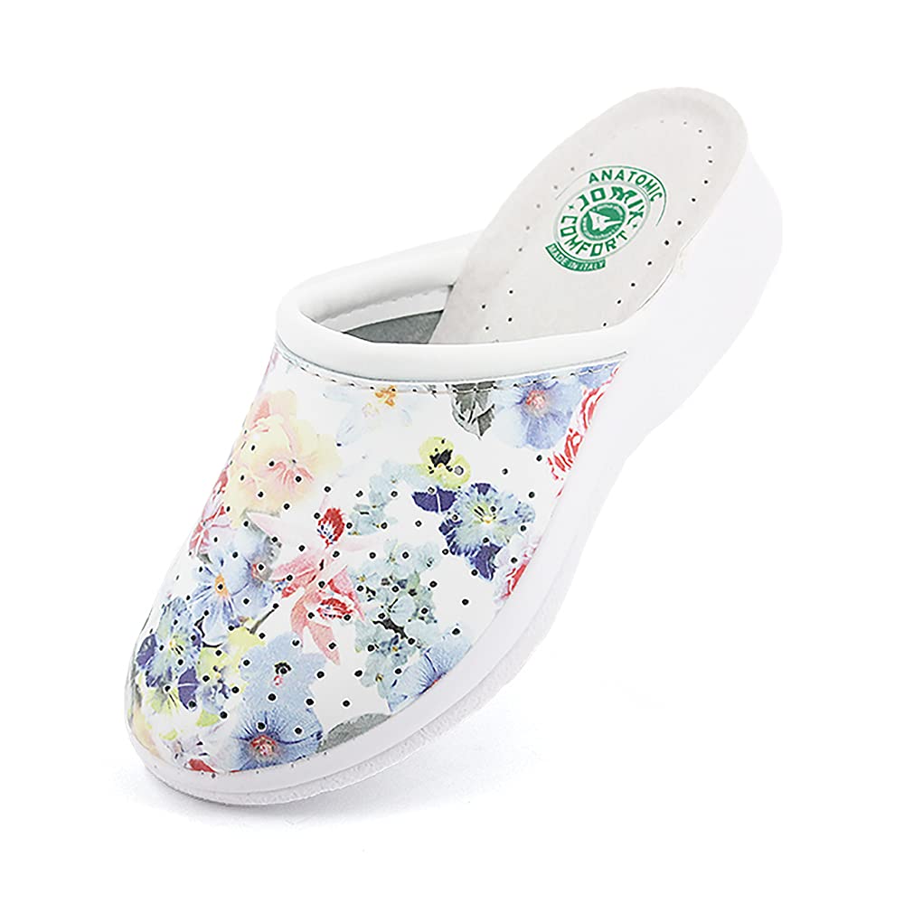 JOMIX Damen Pantoletten Sommer Orthopädische Sandalen Leichte Verstellbar Schnalle Clogs Weiche Anatomische Medizinische Gartenschuhe