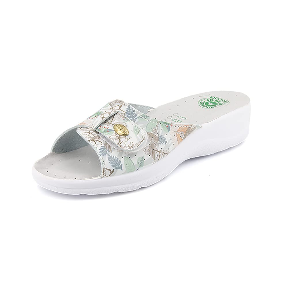 JOMIX Damen Pantoletten Sommer Orthopädische Sandalen Leichte Verstellbar Schnalle Clogs Weiche Anatomische Medizinische Gartenschuhe