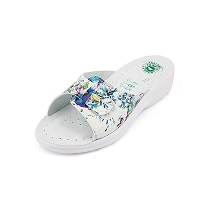 JOMIX Damen Pantoletten Sommer Orthopädische Sandalen Leichte Verstellbar Schnalle Clogs Weiche Anatomische Medizinische Gartenschuhe