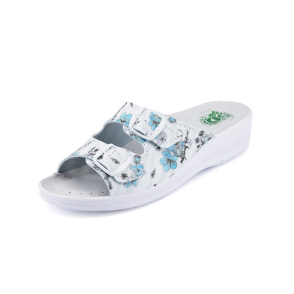 JOMIX Damen Pantoletten Sommer Orthopädische Sandalen Leichte Verstellbar Schnalle Clogs Weiche Anatomische Medizinische Gartenschuhe