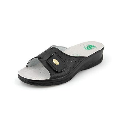 JOMIX Damen Pantoletten Sommer Orthopädische Sandalen Leichte Verstellbar Schnalle Clogs Weiche Anatomische Medizinische Gartenschuhe