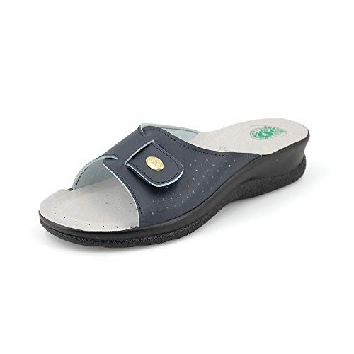 JOMIX Damen Pantoletten Sommer Orthopädische Sandalen Leichte Verstellbar Schnalle Clogs Weiche Anatomische Medizinische Gartenschuhe