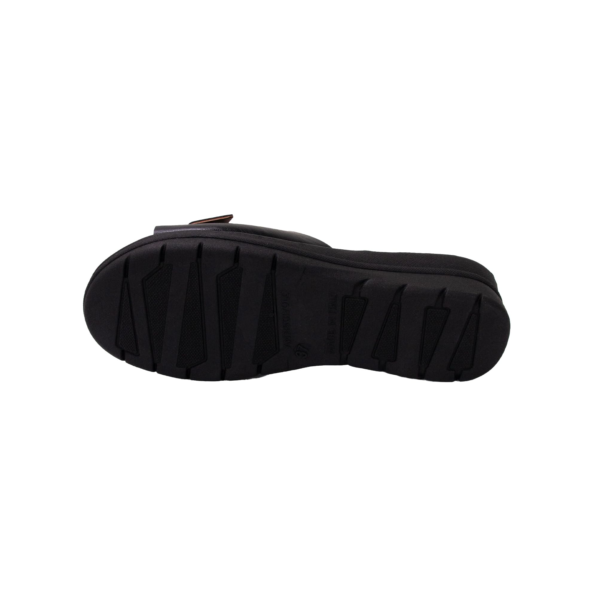 JOMIX Damen Sandalen Leder Sommer Plateau Pantoletten Keilabsatz Strandschuhe Schlappen Slipper