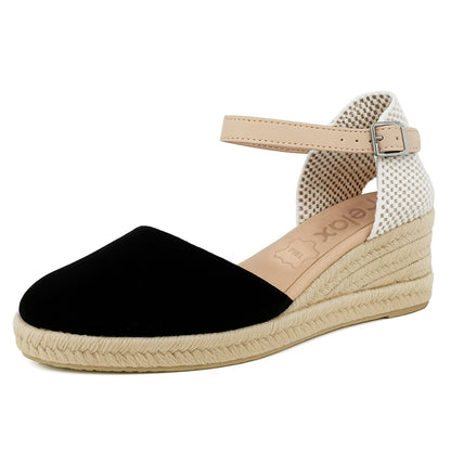 JOMIX Damen Sandalen mit Keilabsatze Elegant Sandals Freizeit Strand Sandalette Verstellbar Schnalle Sommer Römersandalen