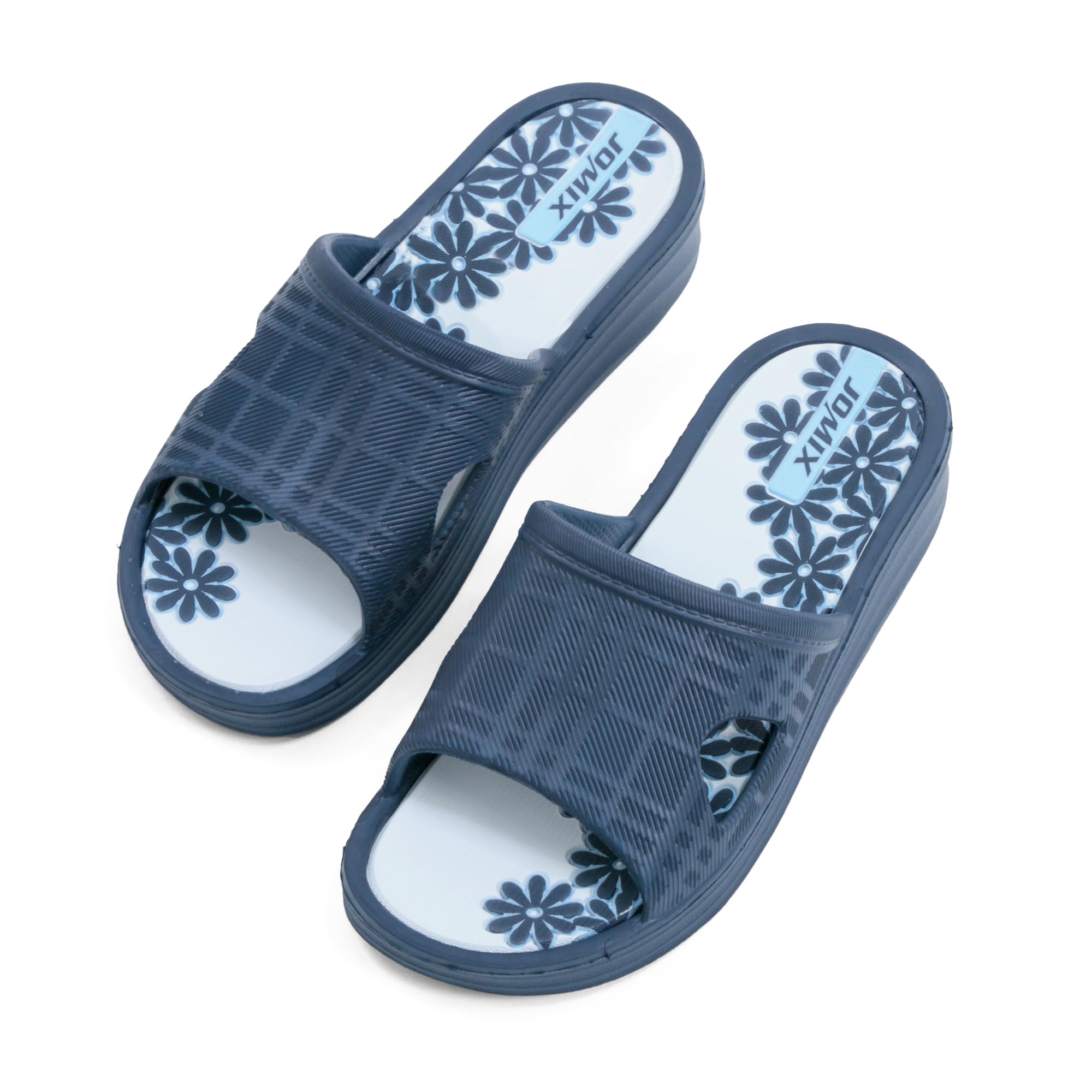 JOMIX Damen Sandalen Sommer Badelatschen Rutschfeste Badeschuhe Leicht Eva Schlappen Bunte Dicke Sole Badeschlappen Meer Pool Strand