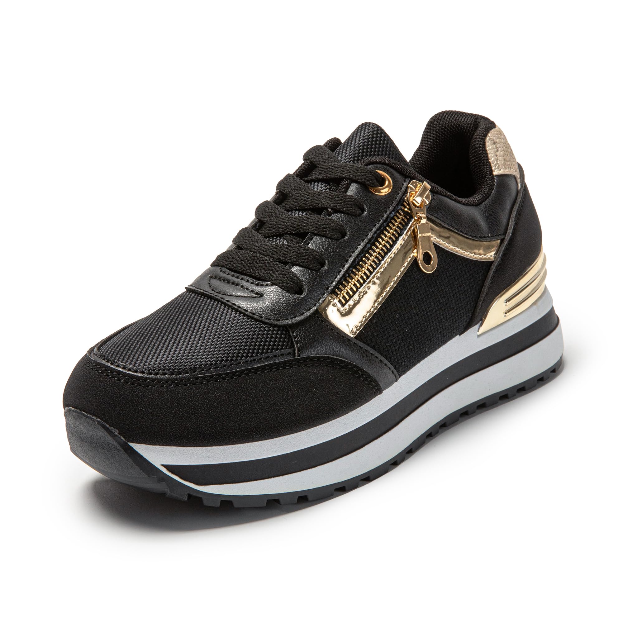 JOMIX Damen Sneaker Atmungsaktiv Sportschuhe Leicht Laufschuhe Fitness Gym Plateau Schuhe Turnschuhe Walking Freizeitschuhe