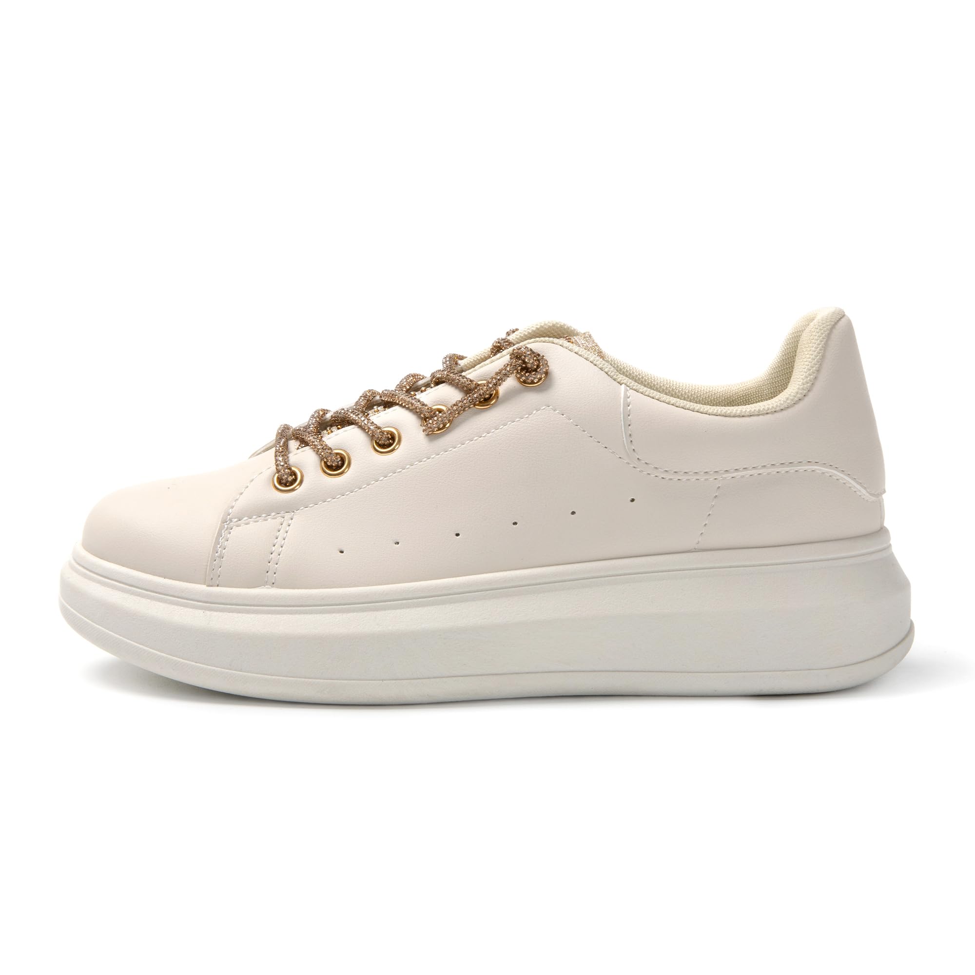 JOMIX Damen Sneaker Leder Laufschuhe Dämpfung Atmungsaktiv Leicht Bequeme Sportschuhe Denim Leinwandschuhe