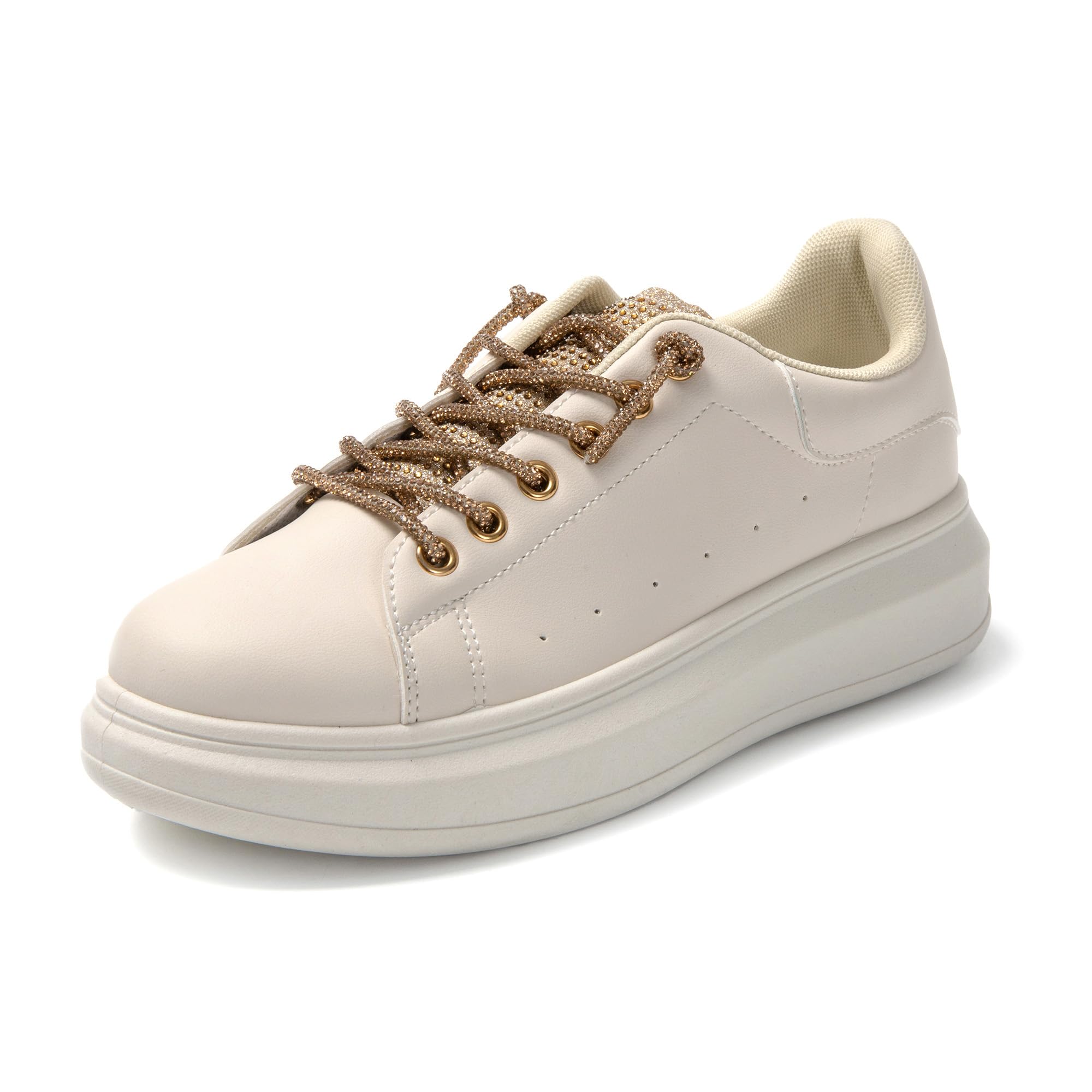 JOMIX Damen Sneaker Leder Laufschuhe Dämpfung Atmungsaktiv Leicht Bequeme Sportschuhe Denim Leinwandschuhe