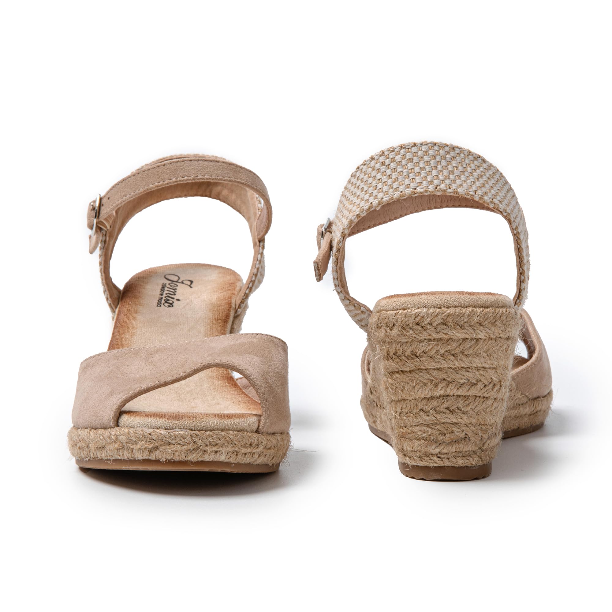 JOMIX Damen Sommer Sandalen mit Keilabsatze Frauen Bohemian Sandals Freizeit Strand Sandalette Römersandalen