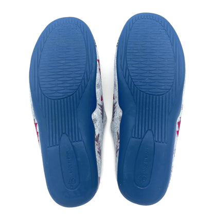 JOMIX Damen Spanische Clog Filzclog Winter Flache Pantoffeln Lässige Slippers Bunte Cartoon Hausclog Hausschuhe Indoor Outdoor