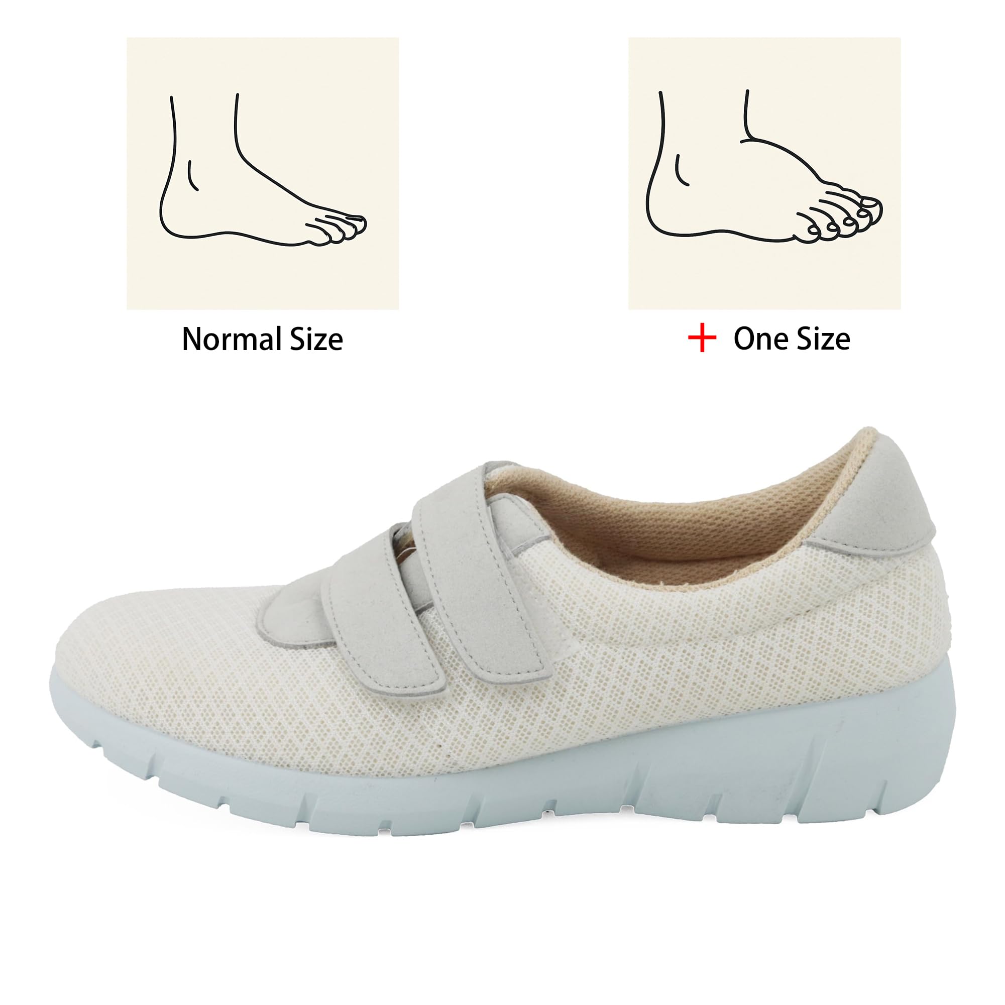 JOMIX Diabetiker Schuhe Damen Orthopädische Pantoffeln Senioren Hausschuhe mit Klettverschluss Leichte Atmungsaktiv Pantoletten mit Memory Foam Bequeme Slipper