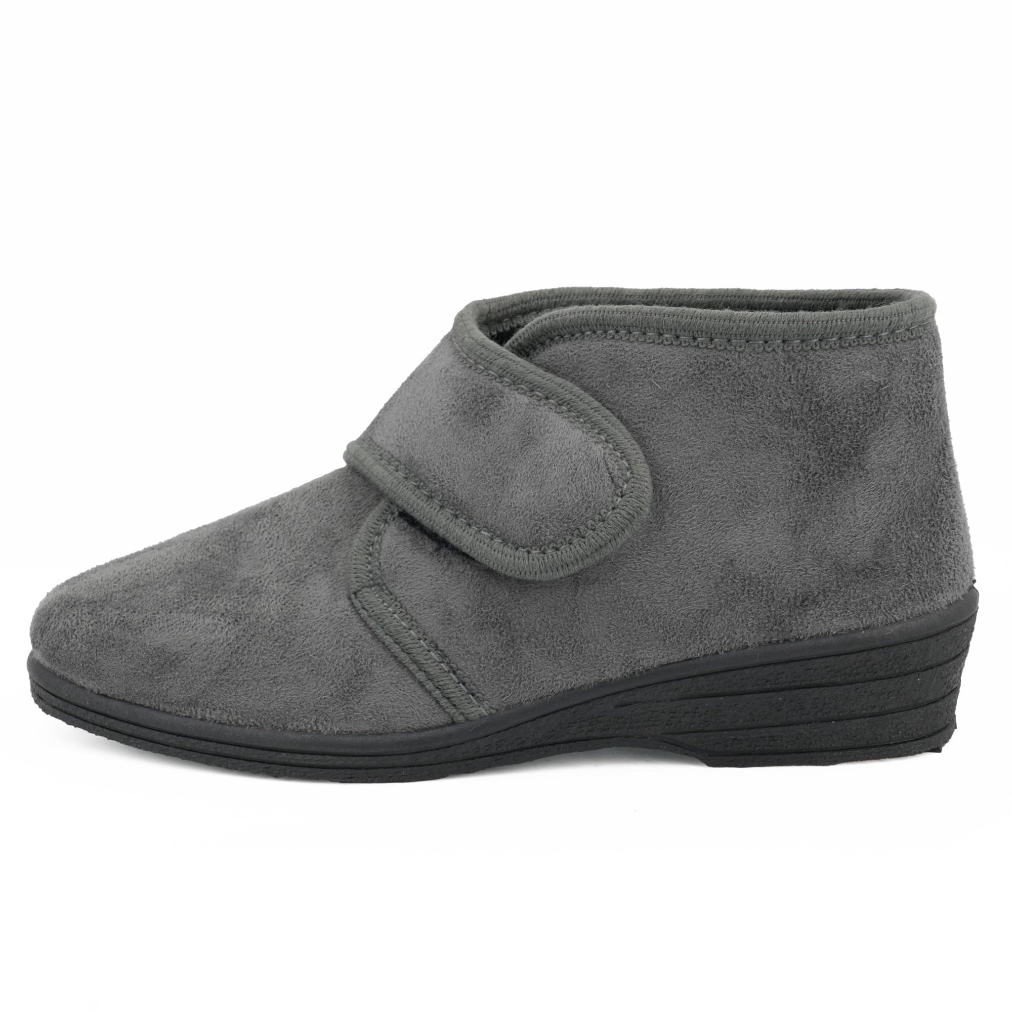 JOMIX Diabetiker Schuhe Damen Orthopädische Winter Stiefeletten Senioren Hausschuhe mit Klettverschluss