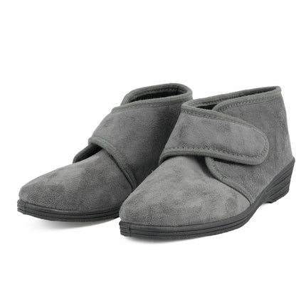 JOMIX Diabetiker Schuhe Damen Orthopädische Winter Stiefeletten Senioren Hausschuhe mit Klettverschluss