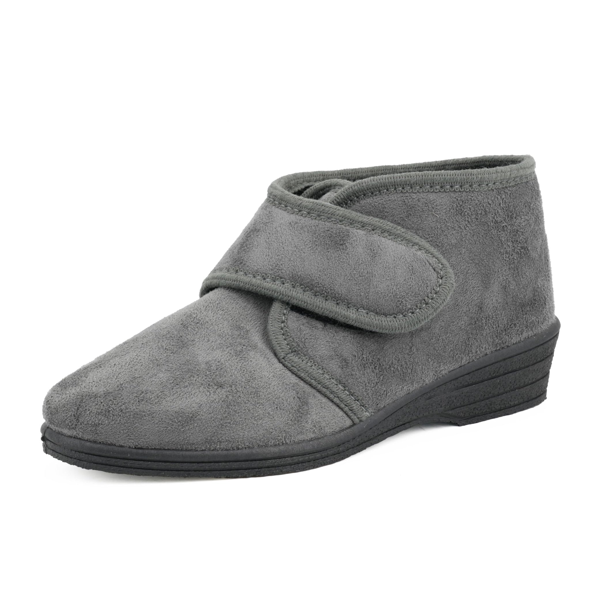 JOMIX Diabetiker Schuhe Damen Orthopädische Winter Stiefeletten Senioren Hausschuhe mit Klettverschluss