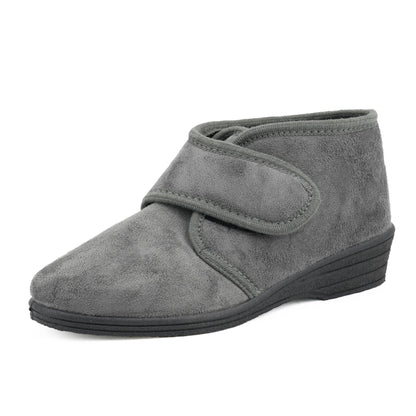JOMIX Diabetiker Schuhe Damen Orthopädische Winter Stiefeletten Senioren Hausschuhe mit Klettverschluss