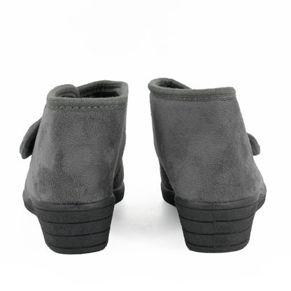 JOMIX Diabetiker Schuhe Damen Orthopädische Winter Stiefeletten Senioren Hausschuhe mit Klettverschluss