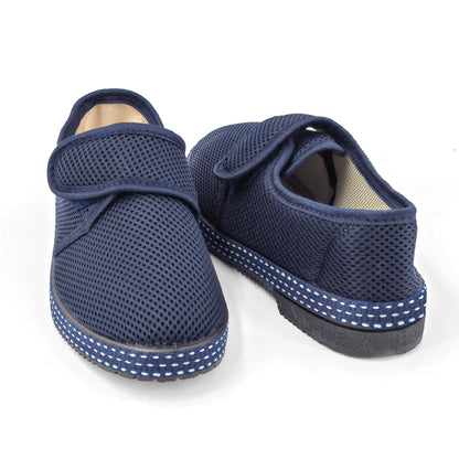 JOMIX Diabetiker Schuhe Herren Orthopädische Pantoffeln Sommer Senioren Hausschuhe mit Klettverschluss Leichte Atmungsaktiv Pantoletten mit Memory Foam Bequeme Slipper