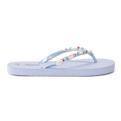 JOMIX Flip Flops Damen - Sommer Bunte Zehentrenner Schlappen Böhmen Sandalen mit Strasssteine Weiche Badelatschen Badeschlappen Meer Pool Strand Schwimmen