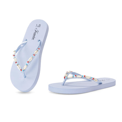 JOMIX Flip Flops Damen - Sommer Bunte Zehentrenner Schlappen Böhmen Sandalen mit Strasssteine Weiche Badelatschen Badeschlappen Meer Pool Strand Schwimmen