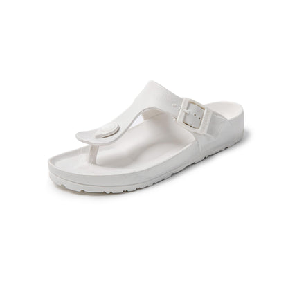 JOMIX Flip Flops Damen Sommer Verstellbar Schnalle Sandalen Elegant Badelatschen Meer Pool Strand Schwimmen Badeschlappen Gummi Schlappen Hausschuhe