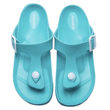 JOMIX Flip Flops Damen Sommer Verstellbar Schnalle Sandalen Elegant Badelatschen Meer Pool Strand Schwimmen Badeschlappen Gummi Schlappen Hausschuhe