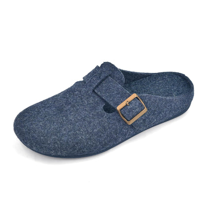 JOMIX Fliz Hausschuhe Herren Winter Pantoffeln Warm Pantoletten mit Schnalle Slippers Men