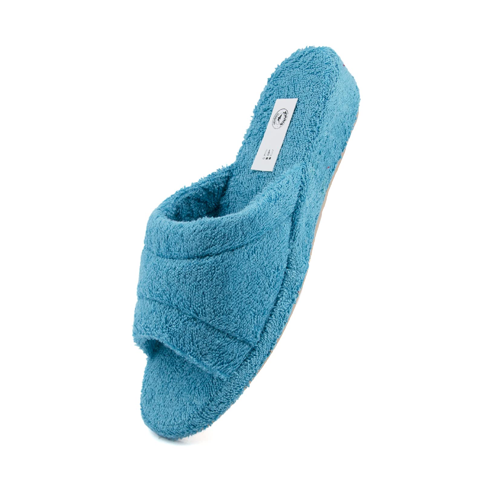 JOMIX Frottee Hausschuhe Damen Weiche Keilabsatz Pantoffeln Offen Bequeme Einfarbige Slipper Indoor