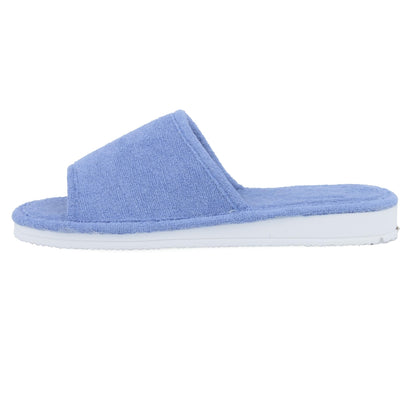 JOMIX Frottee Hausschuhe Damen Weiche Keilabsatz Pantoffeln Offen Bequeme Einfarbige Slipper Indoor